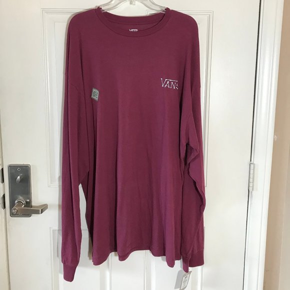 Vans Other - NWT VANS Long Sleeve Graphic Tee Burgundy